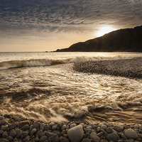 Buy canvas prints of  Pwll Du bay Gower peninsular by Leighton Collins