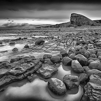 Buy canvas prints of Nash Point Welsh Heritage Coast by Leighton Collins