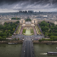 Buy canvas prints of  Storm approaching over Paris by Leighton Collins