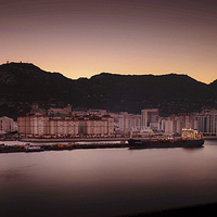 Buy canvas prints of  Dawn at Gibraltar by Leighton Collins