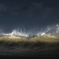 Buy canvas prints of  Breaking wave by Leighton Collins