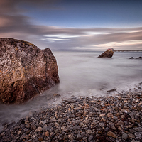 Buy canvas prints of Evening at Knab rock in Mumbles  by Leighton Collins