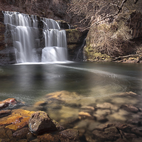 Buy canvas prints of  Waterfall country, South Wales by Leighton Collins