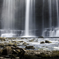 Buy canvas prints of  Sgwd yr Eira waterfalls by Leighton Collins
