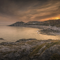 Buy canvas prints of  Bracelet Bay and coastguard station Gower by Leighton Collins