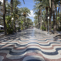 Buy canvas prints of  Alicante wavy pavement by Leighton Collins