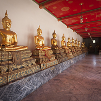 Buy canvas prints of  Golden Buddha Statues by Leighton Collins