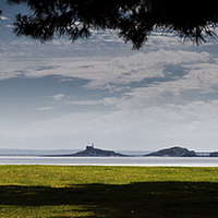 Buy canvas prints of  Mumbles lighthouse Swansea by Leighton Collins