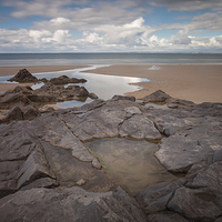 Buy canvas prints of  Broughton Bay rockpool by Leighton Collins