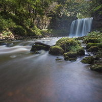 Buy canvas prints of  Sgwd yr Eira Waterfall Country by Leighton Collins