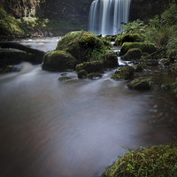 Buy canvas prints of  Waterfall Country Sgwd yr Eira  by Leighton Collins