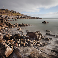 Buy canvas prints of  Limeslade Bay and Tut Hill headland by Leighton Collins