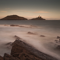 Buy canvas prints of Mumbles lighthouse  by Leighton Collins