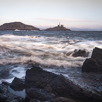Buy canvas prints of  Mumbles lighthouse Gower by Leighton Collins