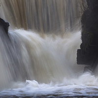 Buy canvas prints of  Waterfalls at Penllergare nature reserve by Leighton Collins
