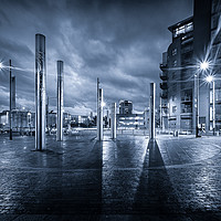 Buy canvas prints of Swansea City Blue Mood by Leighton Collins
