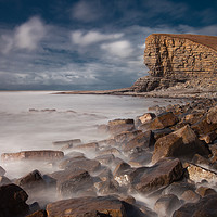Buy canvas prints of The Welsh Sphinx at Nash Point by Leighton Collins