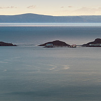 Buy canvas prints of Mumbles lighthouse and pier by Leighton Collins