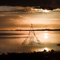 Buy canvas prints of Sunset at The Loughor Estuary by Leighton Collins