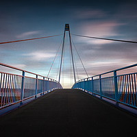 Buy canvas prints of Pedestrian and cycle bridge by Leighton Collins
