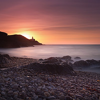 Buy canvas prints of Dawn at Bracelet Bay by Leighton Collins