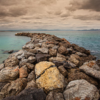 Buy canvas prints of The breakwater by Leighton Collins