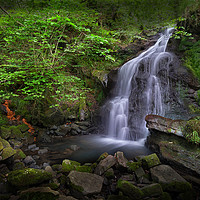 Buy canvas prints of Rhigos Waterfall by Leighton Collins