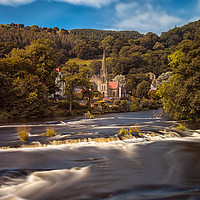 Buy canvas prints of River Dee at Llangollen by Leighton Collins