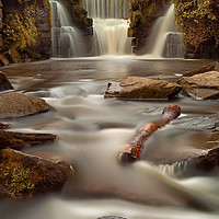 Buy canvas prints of Waterfalls at Penllergare woods by Leighton Collins