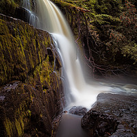 Buy canvas prints of The ledge at Sgwd Clun Gwyn by Leighton Collins