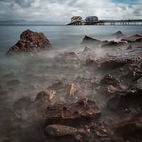 Buy canvas prints of Mumbles pier Swansea by Leighton Collins