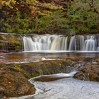 Buy canvas prints of Sgwd Ddwli Isaf waterfalls South Wales by Leighton Collins