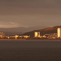 Buy canvas prints of Swansea City evening by Leighton Collins