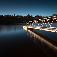 Buy canvas prints of Lliw Valley Reservoir jetty by Leighton Collins