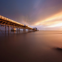 Buy canvas prints of Daybreak at Mumbles pier by Leighton Collins