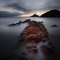Buy canvas prints of Mumbles lighthouse at daybreak by Leighton Collins