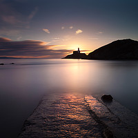 Buy canvas prints of Mumbles lighthouse at dawn by Leighton Collins