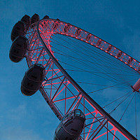 Buy canvas prints of The London Eye at night by Leighton Collins