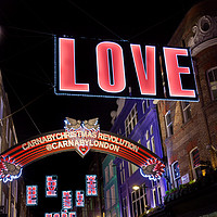 Buy canvas prints of Christmas in Carnaby Street by Leighton Collins