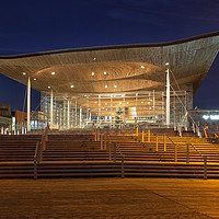 Buy canvas prints of The Senedd Cardiff by Leighton Collins