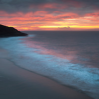 Buy canvas prints of Daybreak at Caswell Bay by Leighton Collins