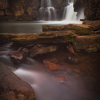Buy canvas prints of Penllergare falls Swansea by Leighton Collins