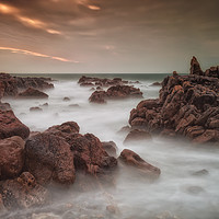Buy canvas prints of Jagged Rotherslade rocks by Leighton Collins