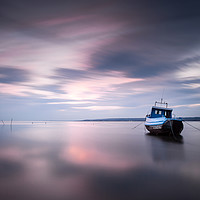 Buy canvas prints of Loughor estuary boat by Leighton Collins