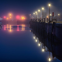 Buy canvas prints of Swansea Marina lights by Leighton Collins