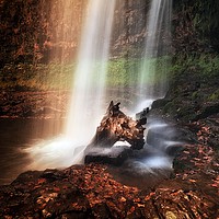 Buy canvas prints of Sgwd yr Eira waterfalls by Leighton Collins