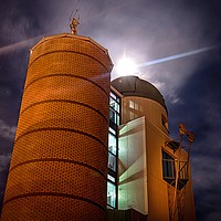 Buy canvas prints of Swansea observatory at night by Leighton Collins