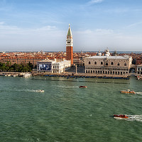 Buy canvas prints of Venice Grand Canal and St Mark's Campanile by Leighton Collins