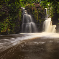 Buy canvas prints of Penllergare falls in Swansea by Leighton Collins