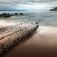 Buy canvas prints of Mumbles Beach and Lighthouse by Leighton Collins